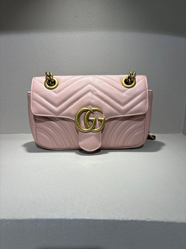 Gucci Marmont small Pink Calfskin crossbody/Shoulder bag