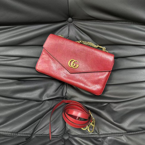 Pre-owned Gucci Marmot Limited Double Pochette Crossbody