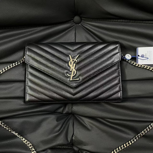 Pre-owned Saint Laurent Black Caviar Crossbody