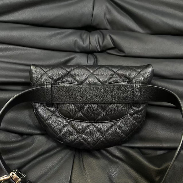 Pre-owned Chanel Black Caviar Fanny Pack