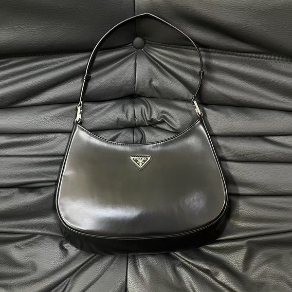 Pre-owned Prada Cleo Hobo Black Calfskin Underarm