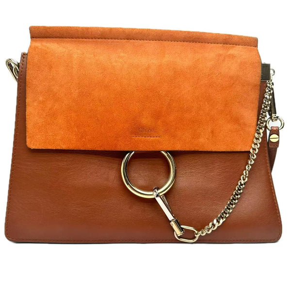 Pre-owned Chloe Faye Shoulder Bag Leather Medium
