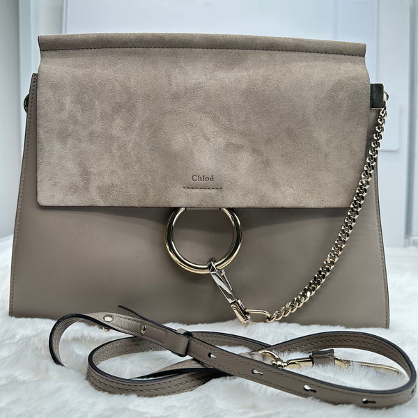 Pre-owned Chloe Faye Shoulder Bag Leather Medium