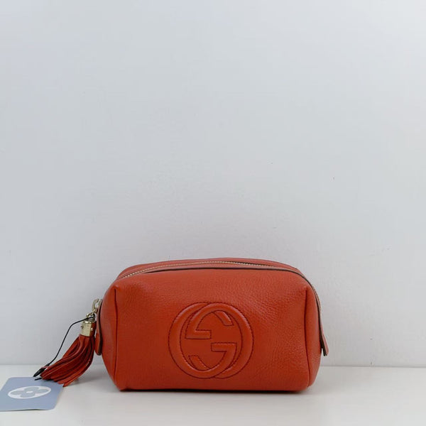 Pre-owned Gucci Interlocking Orange Calfskin Crossbody