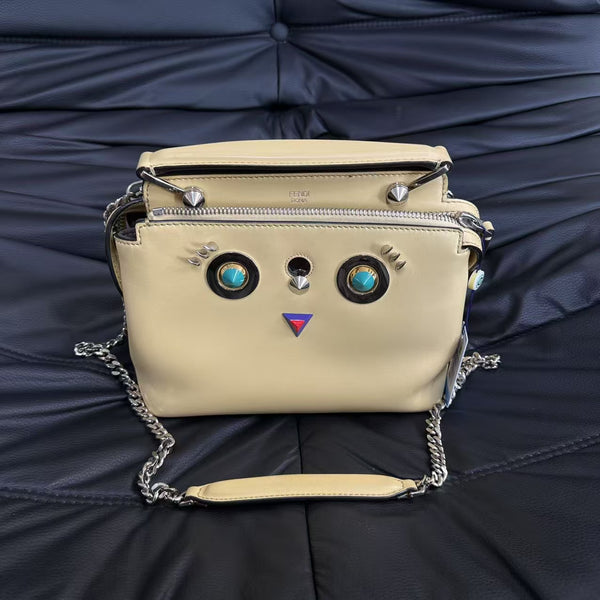 Pre-owned Fendi 2Jours Yellow Calfskin Crossbody