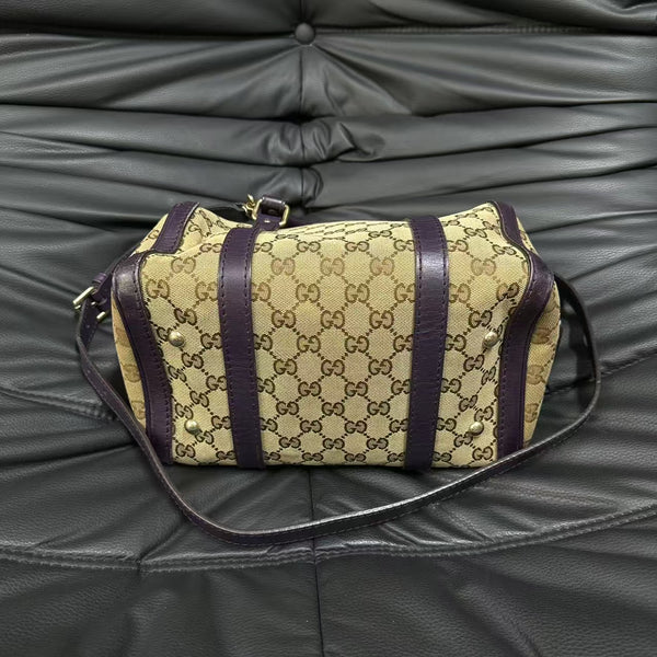 Pre-owned Gucci GG Canvas Boston Crossbody
