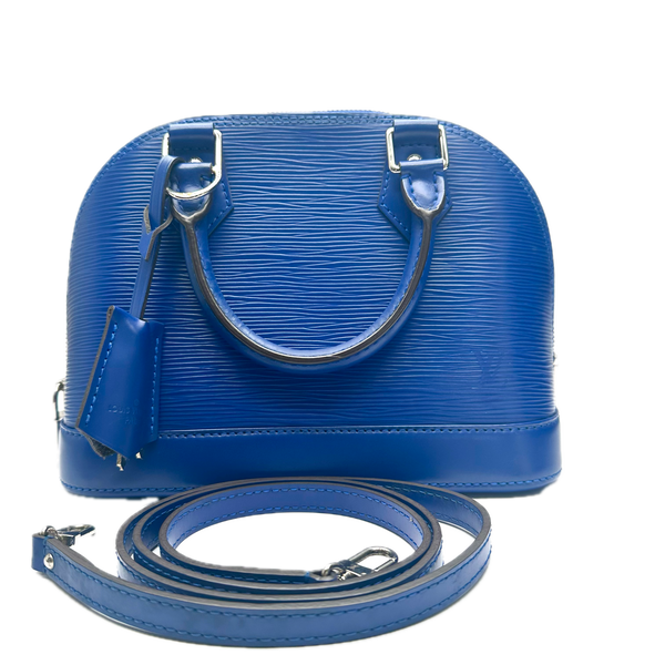 Pre-owned Louis Vuitton Alma BB Blue EPI Crossbody