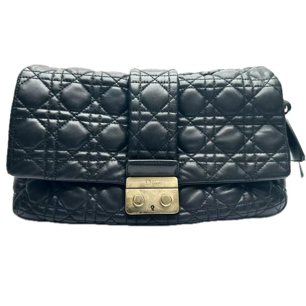 Pre-owned Christian Dior Black Calfskin Shoulder Bag