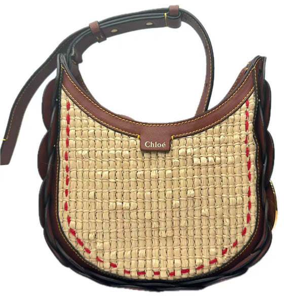 Pre-owned Chloe Mate Raffia Wicker Hobo Summer