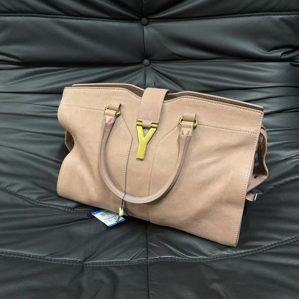 Pre-owned Saint Laurent Pink Calfskin Y Cabas Handbag