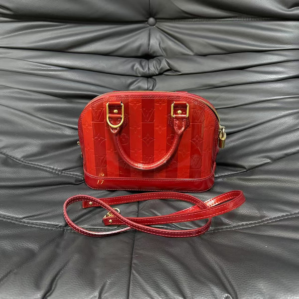 Pre-owned Louis Vuitton Alma Vernis Stripe BB Limited