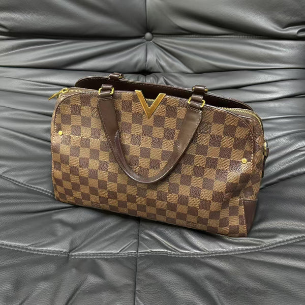 Pre-owned Louis Vuitton Kensington Damier Ebenb Handbag