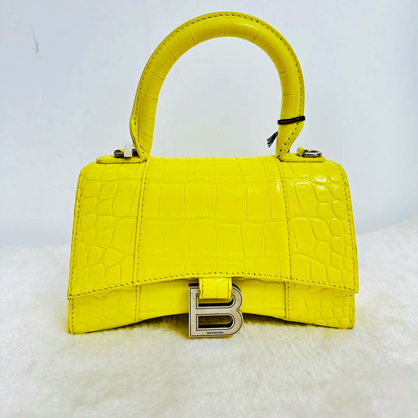 Pre-owned Balenciaga Hourglass Top Handle Bag Leather Small