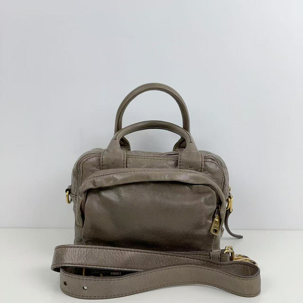 Pre-owned Prada Natural Waxy Calfskin Handbag/Crossbody