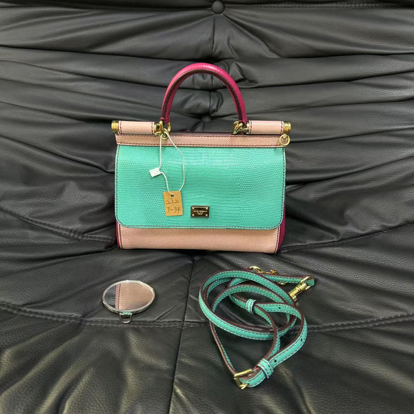 Pre-owned Dolce&Gabbana Sicily Tri-color Crossbody