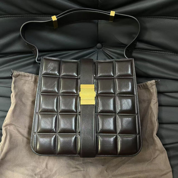 Pre-owned Bottega Vanata Black Calfskin Handbag
