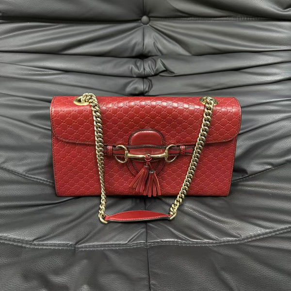 Pre-owned Gucci Emily Vintage GG Leather Crossbody