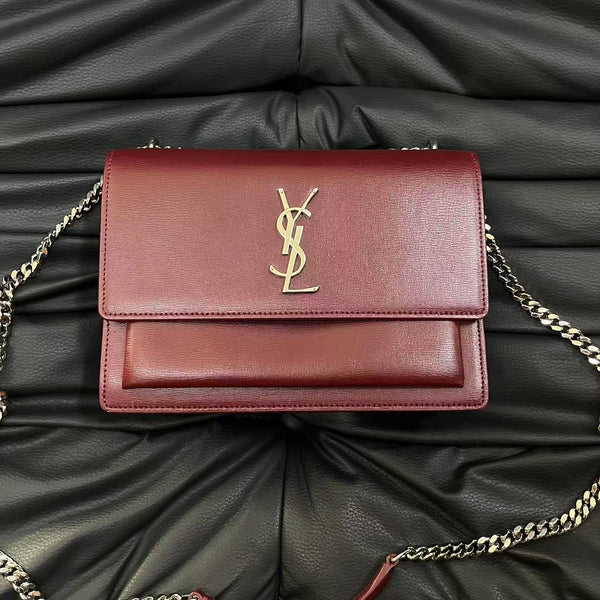 Pre-owned Saint Laurent Sunset Crossbody Bag Leather Medium