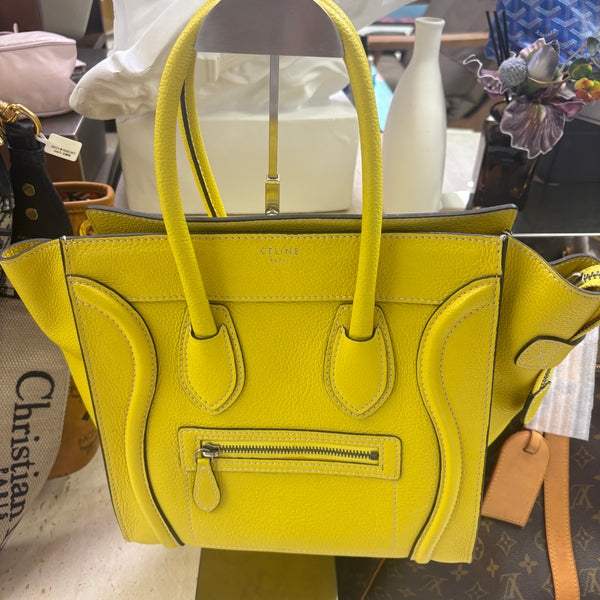Pre-owned Celine Grainy Calfskin Handbag/Mirco