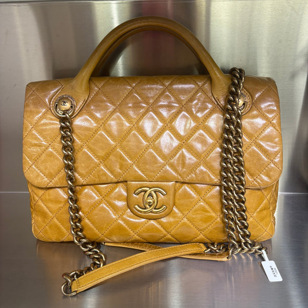 Pre-owned Chanel Vintage Waxy Calfskin Handbag/Crossbody