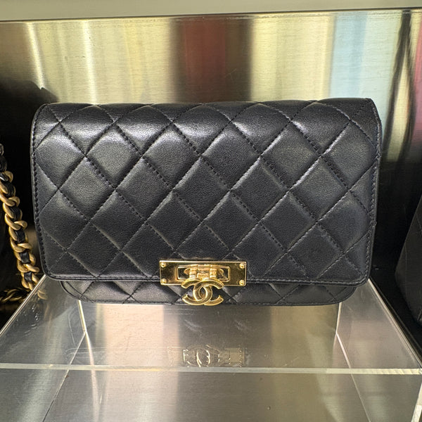 Pre-owned Chanel Classic Flap WOC CC Clasp Crossbody