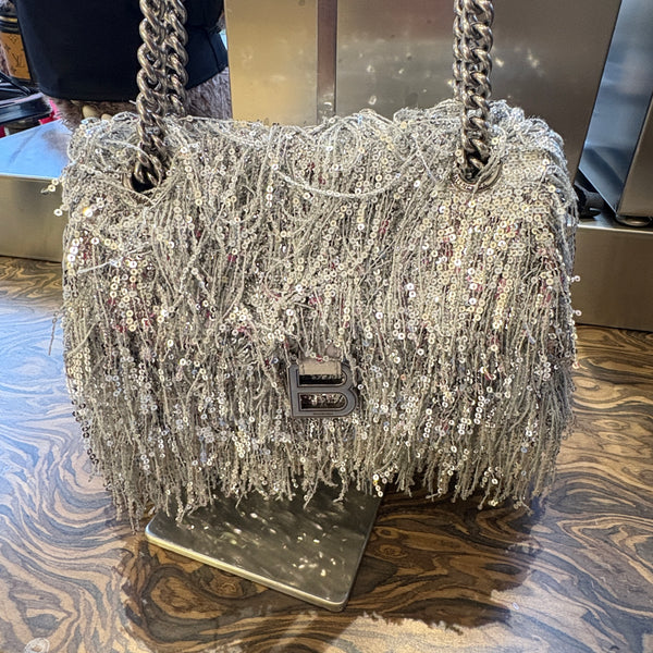 Pre-owned Balenciaga Hourglass Sequins Night Out Crossbody