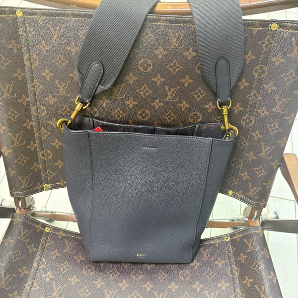 Pre-owned Celine Navy Blue Bucket Crossbody
