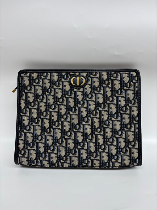 Pre-owned Christian Dior Oblique Canvas Clutch