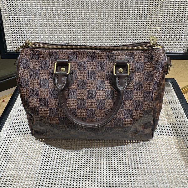 Pre-owned Louis Vuitton Speedy25 Damier Ebne Crossbody