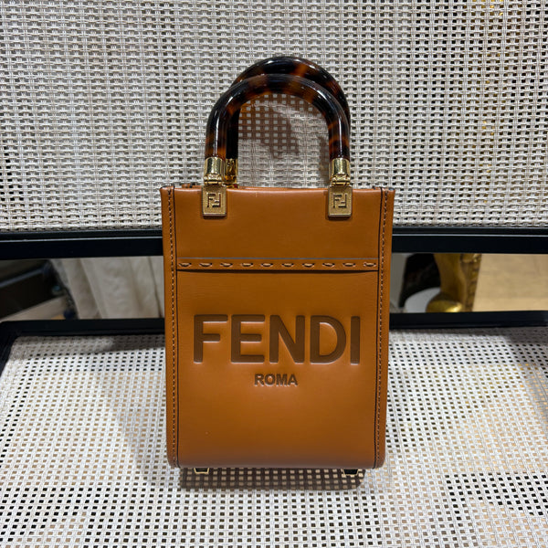 Pre-owned Fendi Sunshine Mini Tote Crossbody