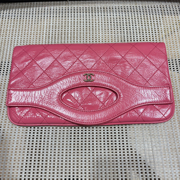 Pre-owned Chanel 31 bag Pink Waxy Calfskin Clutch