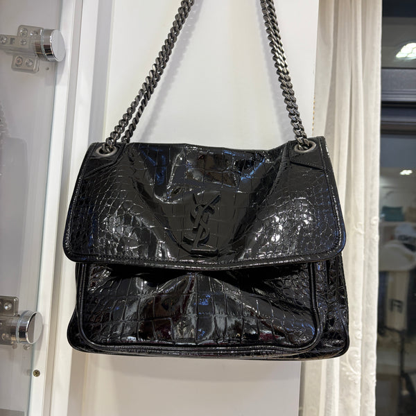 Pre-owned Saint Laurent Waxy Calfskin Crossbody