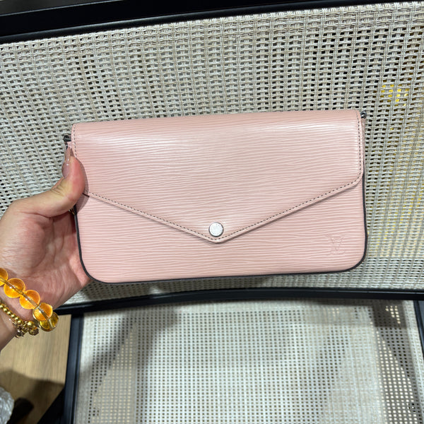 Pre-owned Louis Vuitton Felicie Pochette Pink EPI Crossbody