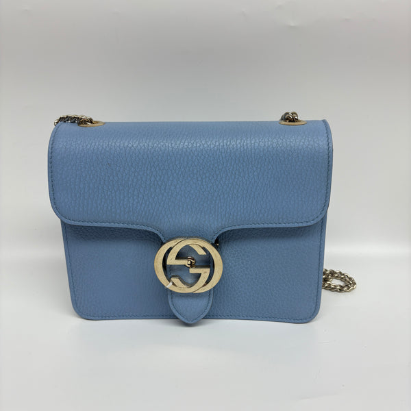 Pre-owned Gucci Interlocking GG Baby Blue Crossbody