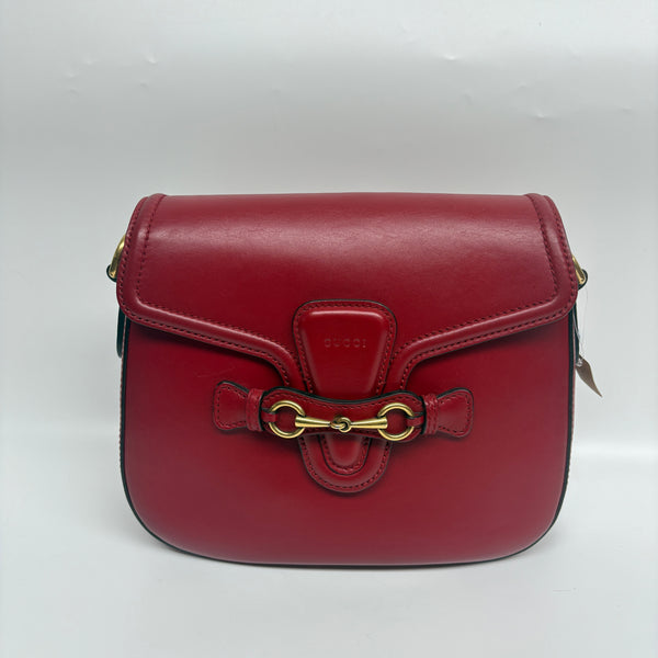 Pre-owned Gucci Horse-bit 1955 Red Calfskin Crossbody