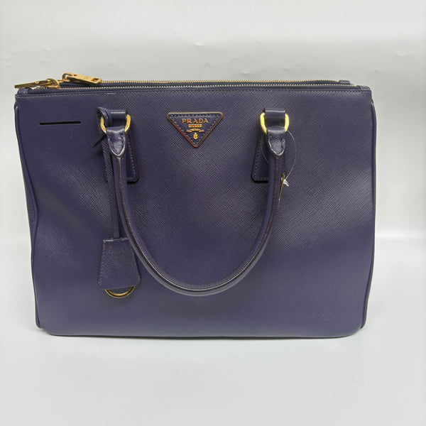 Pre-owned Prada Galleria Purple Calfskin Handbag