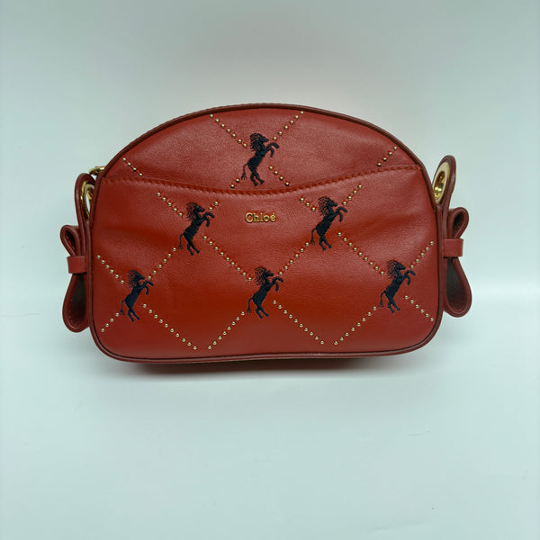 Pre-owned Chloe Red Calfskin Camera Leather Crossbody
