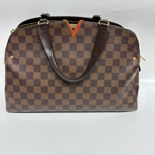 Pre-owned Louis Vuitton Kensington Damier Ebne Handbag