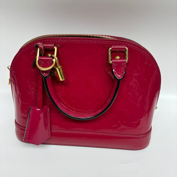 Pre-owned Louis Vuitton Alma BB Red Patent Handbag/Crossbody