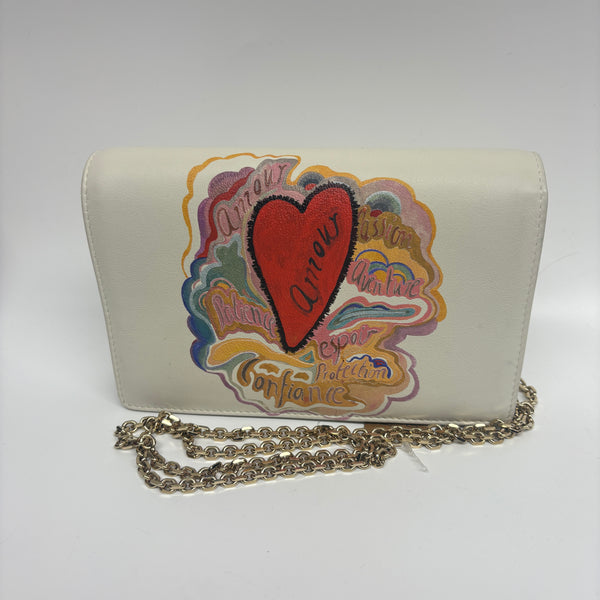 Pre-owned Christian Dior White Calfskin Crossbody Limited