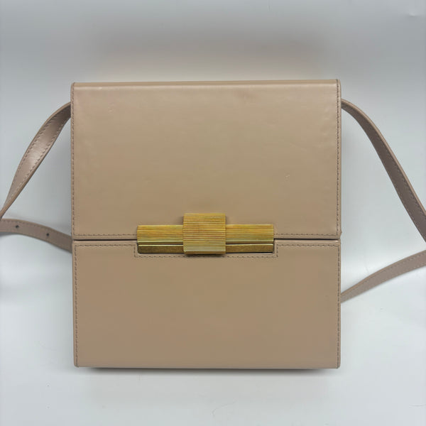 Pre-owned Bottega Venata Beige Calfskin Box Crossbody