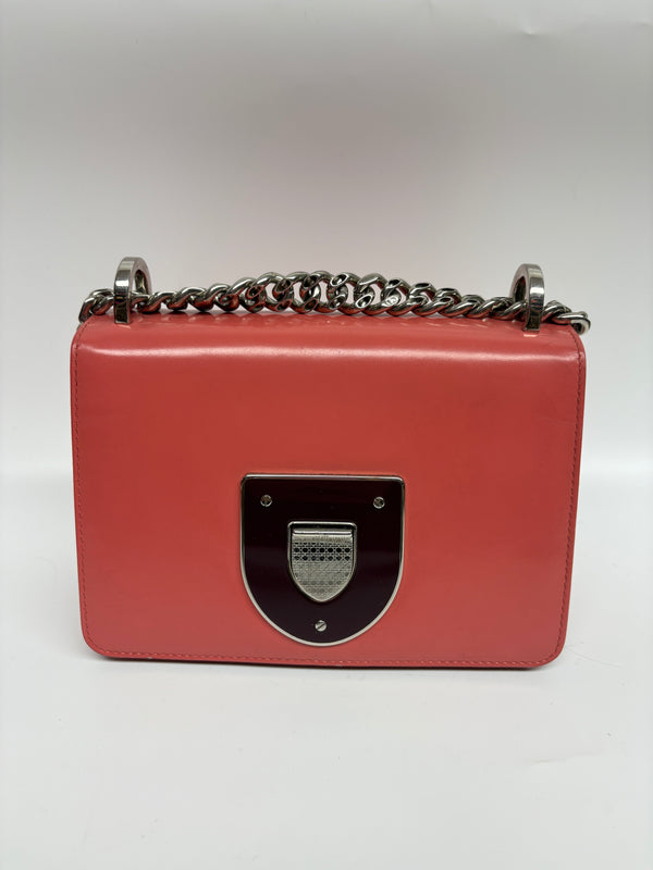 Pre-owned Christian Dior Diorama Pink Patent Handbag/Crossbody