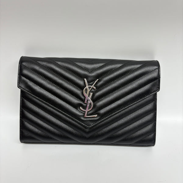 Pre-owned Saint Laurent Kate Black Caviar Crossbody