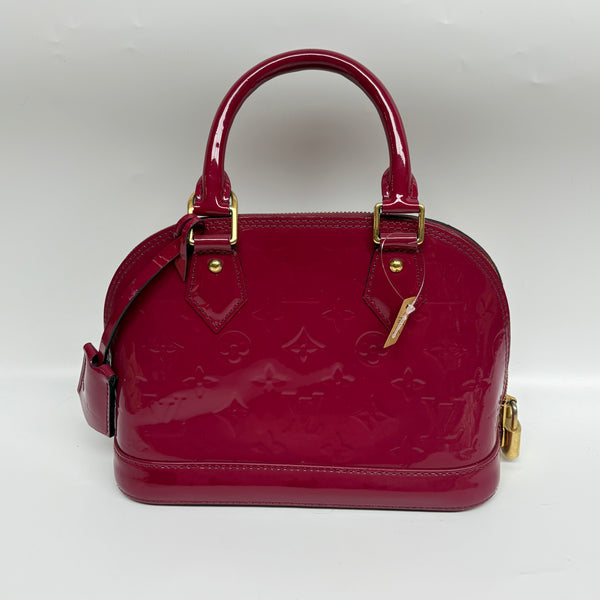Pre-owned Louis Vuitton Red Patent AlmaBB Crossbody