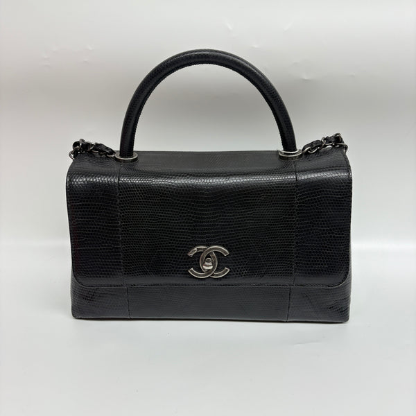 Pre-owned Chanel Lizard Exotic Coco Handle MM