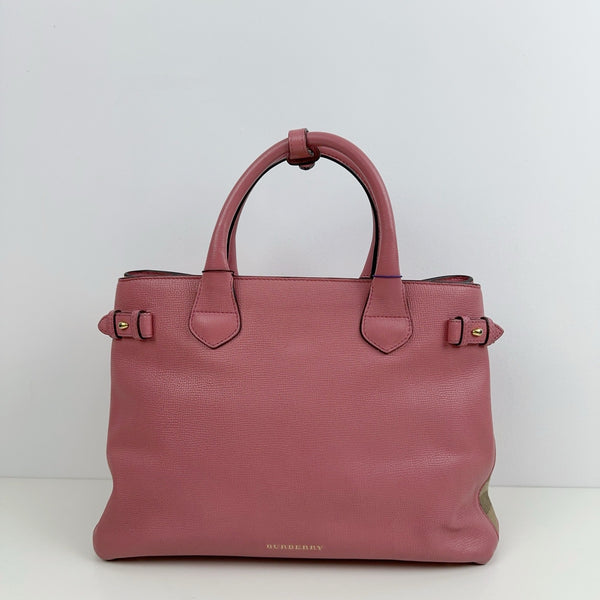 Pre-owned Burberry Pink Calfskin Crossbody/Handbag