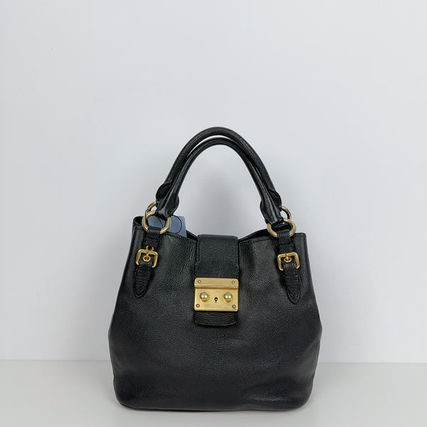 Pre-owned Prada Grainy Textured Calfskin Handbag