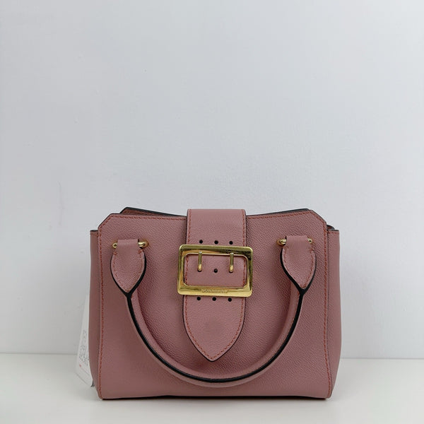 Pre-owned Burberry Pink Tartan Cherckers Handbag