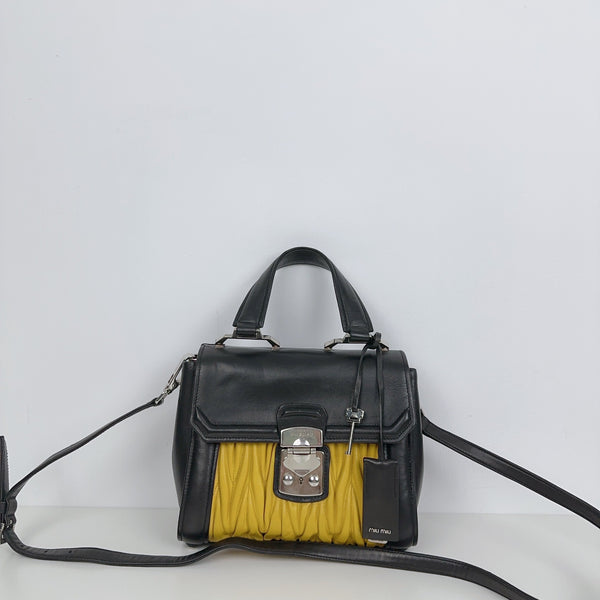 Pre-owned MiuMiu Calfskin Padlock Crossbody
