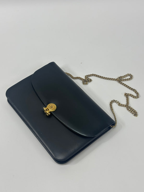 Pre-owned Christian Dior Vintage Classic Black Little Purse Crossbody